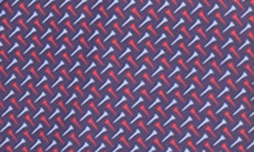 Tailorbyrd Golf Tee Print Long Sleeve Performance Polo In Purple