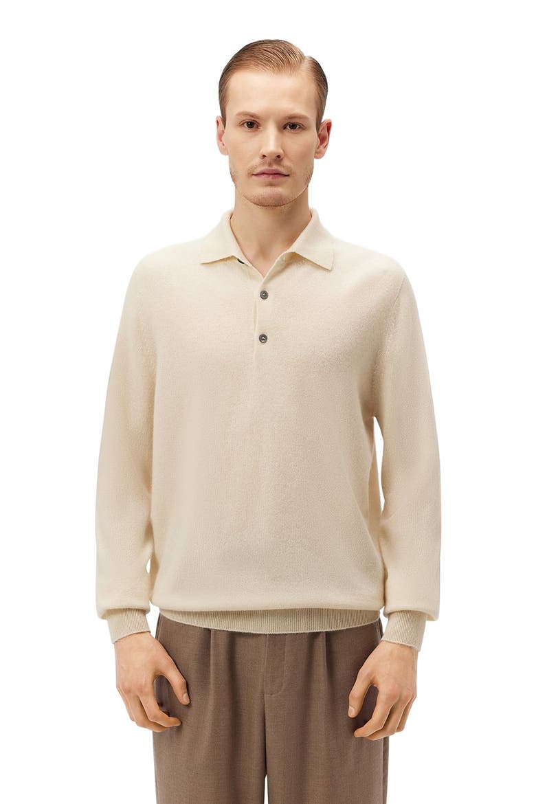 Essential Cashmere Polo Sweater, Alternate, color, off white