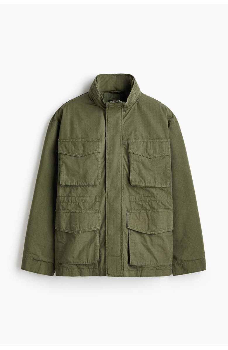 H&M Cargo Jacket, Main, color, Khaki Green