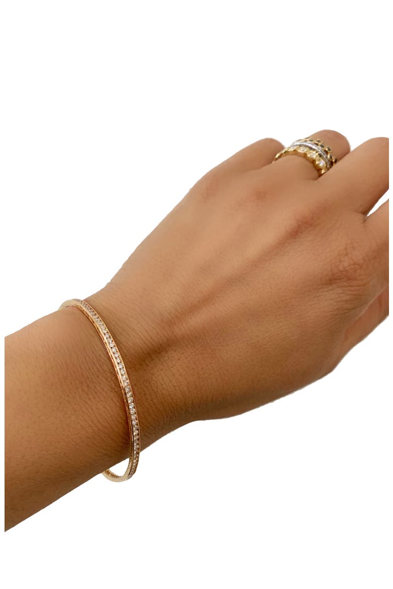 Diamond Channel Bangle, Alternate, color, ROSE GOLD