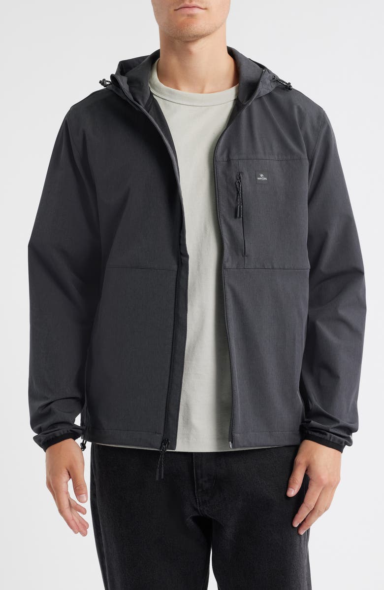 Rip Curl Elite Anti Series Water Repellent Hooded Jacket, Main, color, 0090