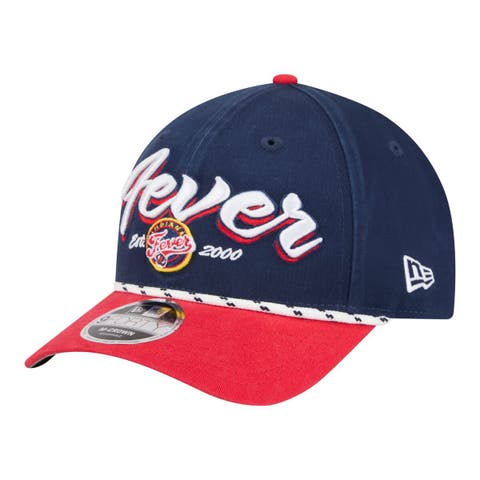 Unisex New Era  Navy/Red Indiana Fever Team Loyal Script Two-Tone M-Crown 9FORTY Adjustable Hat