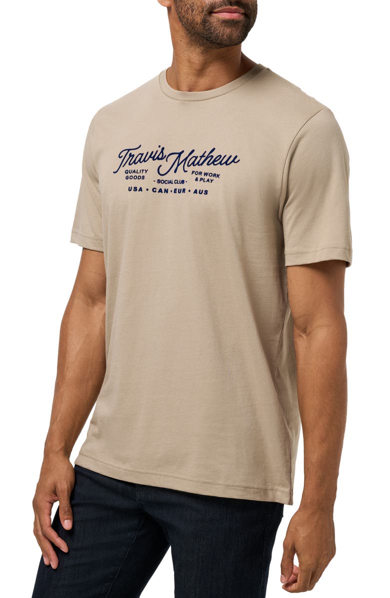 TravisMathew Gate Crasher Graphic T-Shirt, Alternate, color, Weathered Teak