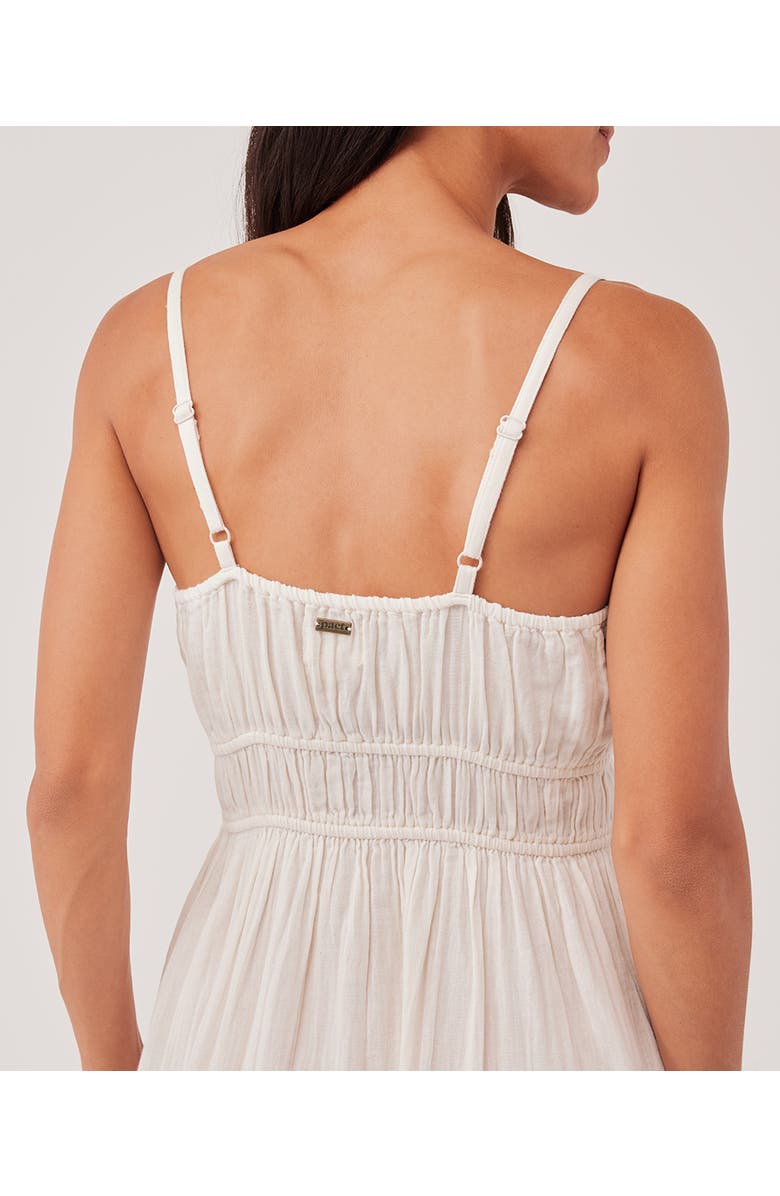 Pact Organic Cotton Coastal Double Gauze Cami Maxi Dress, Alternate, color, Sea Salt