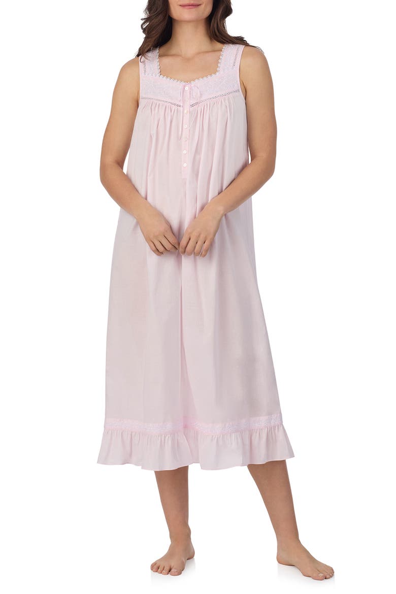 Cotton Lawn Ballet Nightgown, Main, color, PINK/WHITE
