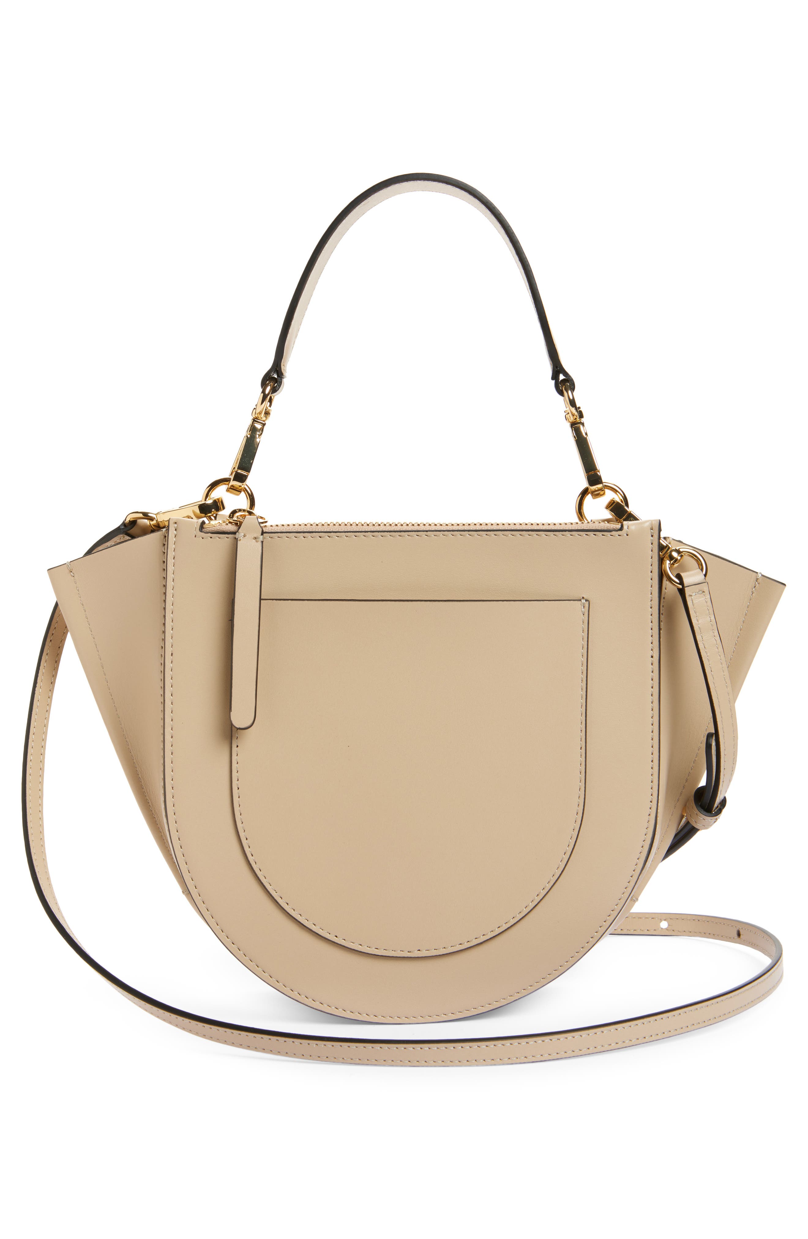 Wandler Small Hortensia Leather Top Handle Bag, Alternate, color, Linen 1350