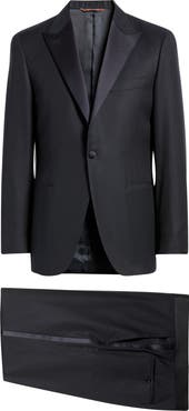 Canali Contemporary Regular Fit Navy Wool Blend Tuxedo