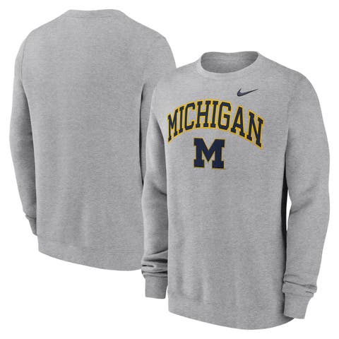 Men
s Nike Gray Michigan Wolverines Arch Pullover Sweatshirt