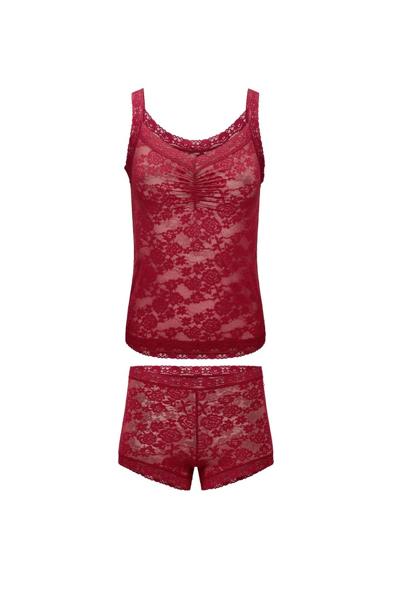 Alicent Cami & Shorts Set, Alternate, color, Dark red