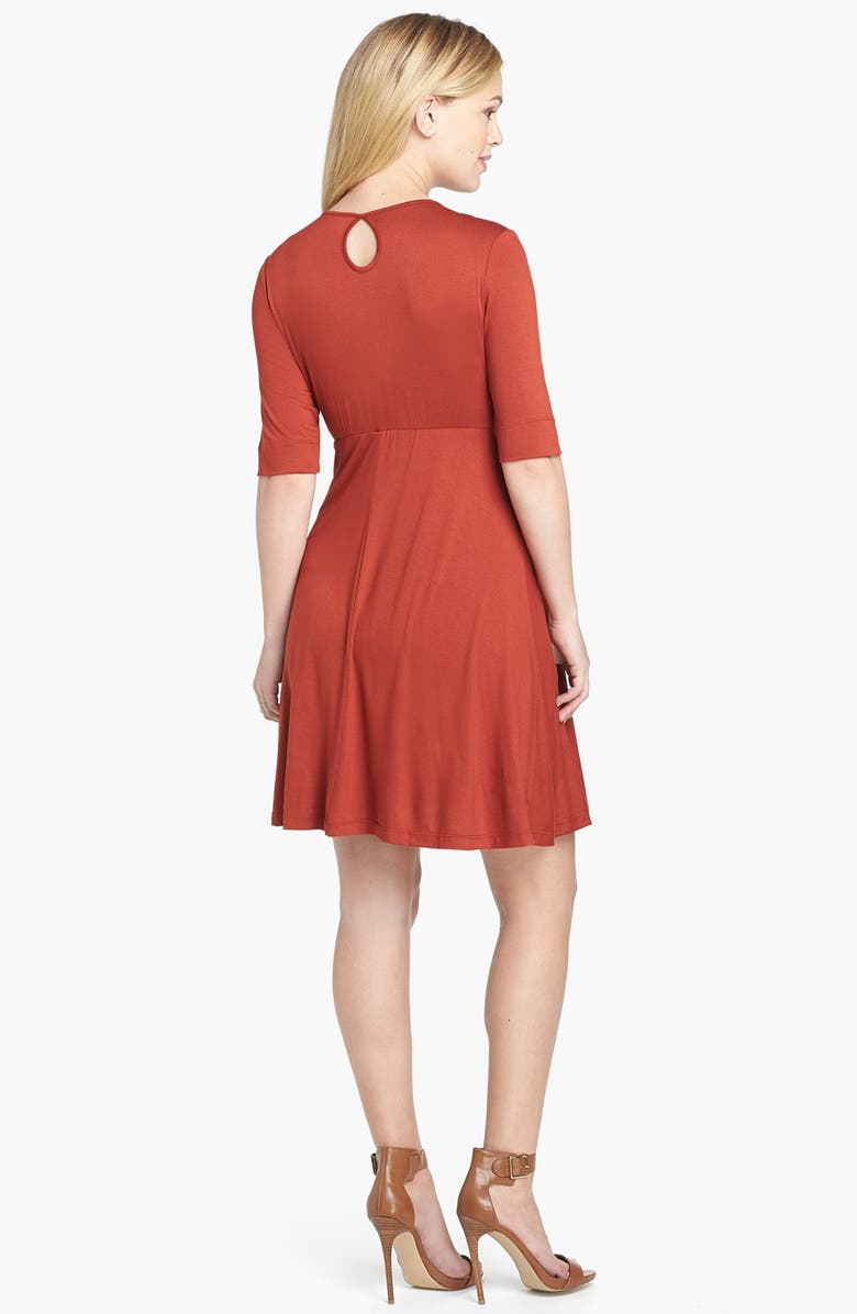 Maternal America Maternity Tie Front Dress, Alternate, color, 