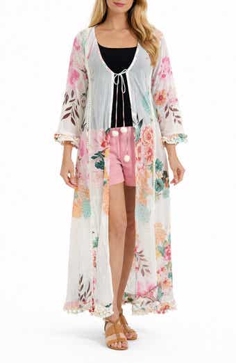 Floral Print Cotton Cover-up