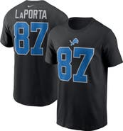 Nike Men's Nike Sam LaPorta Black Detroit Lions Name & Number T-Shirt