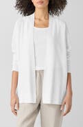 Eileen Fisher Organic Linen Blend Open Front Cardigan