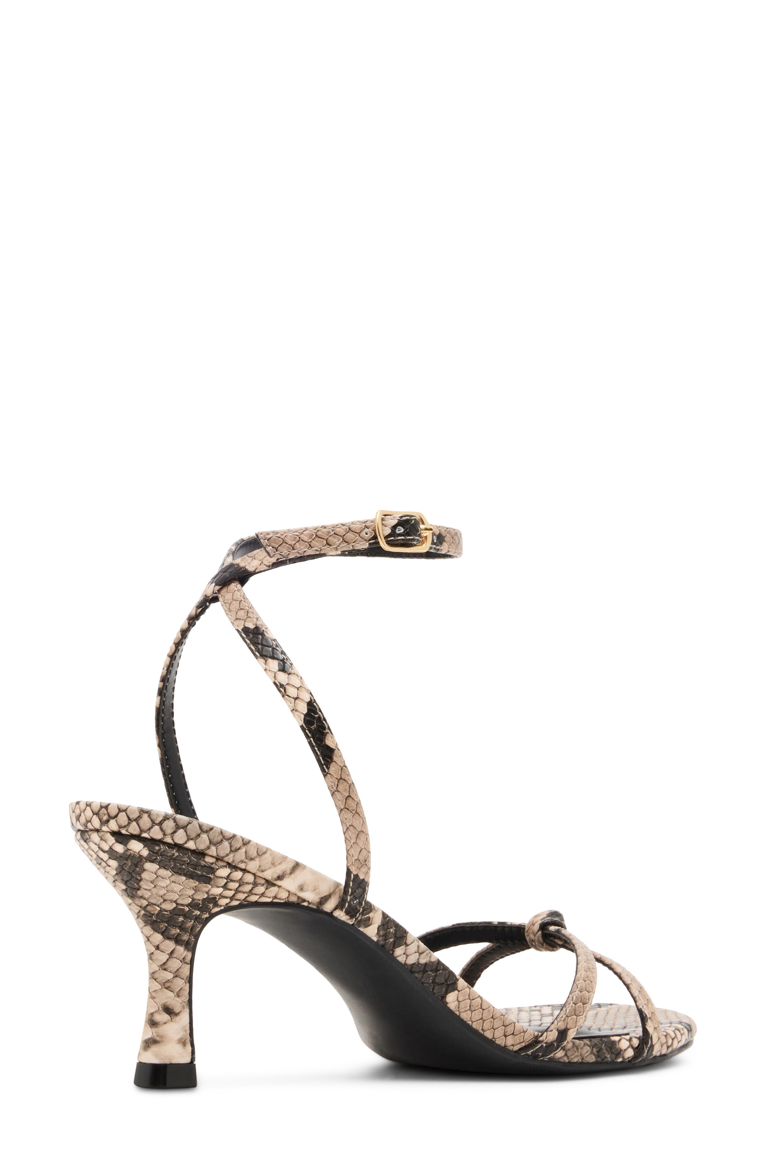 Red Ankle Strap Sandal, Alternate, color, NATURAL SNAKE