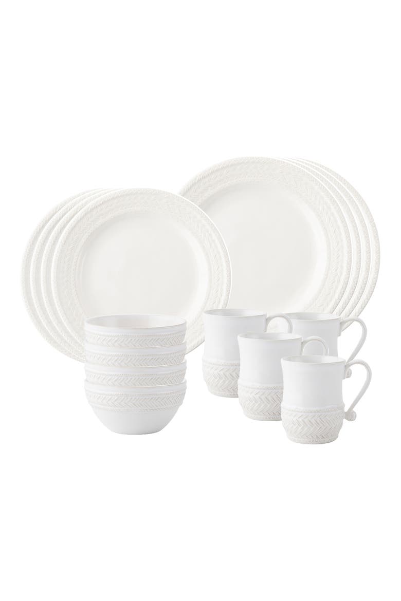 Le Panier Whitewash 16-Piece Dinnerware Set, Main, color, WHITEWASH