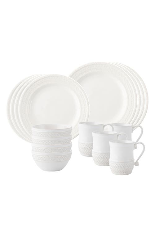 Juliska Le Panier 16-piece Dinnerware Set In Whitewash