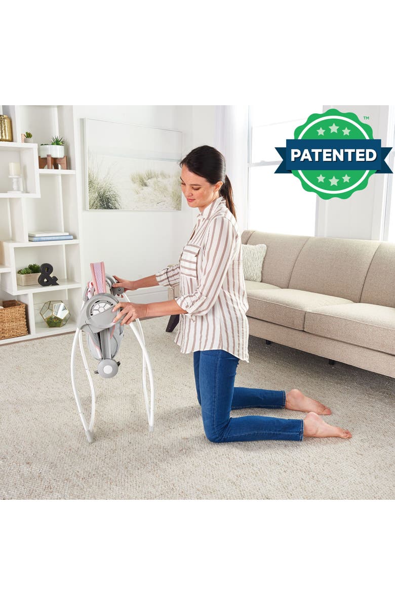 INGENUITY Comfort 2 Go Compact Portable Baby Swing, Alternate, color, Pink