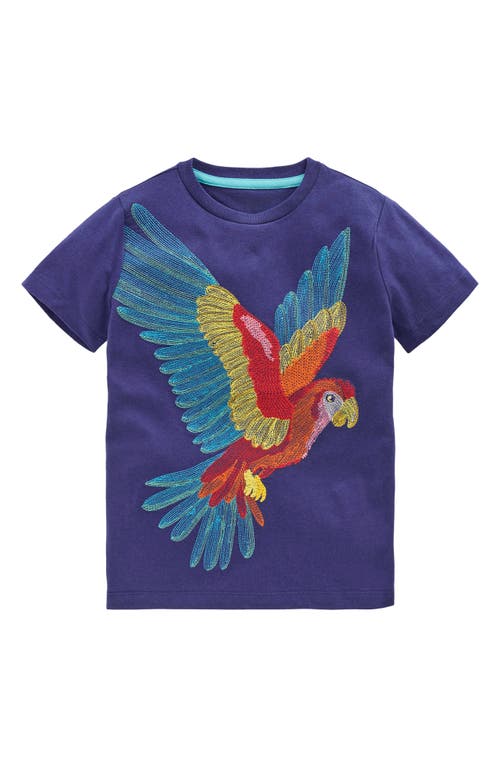 Mini Boden Kids'  Parrot Superstitch Cotton T-shirt