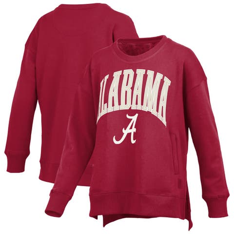 Women's Pressbox Crimson Alabama Crimson Tide Pocketed Arch Pullover Sweatshirt