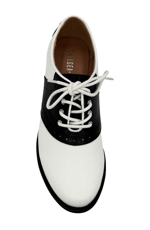 Chelsea Crew Rizzo Colorblock Derby In Black And White Pu