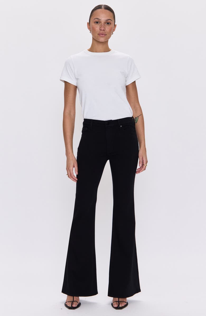 Pistola Kinsley High Waist Flare Jeans, Alternate, color, Noir