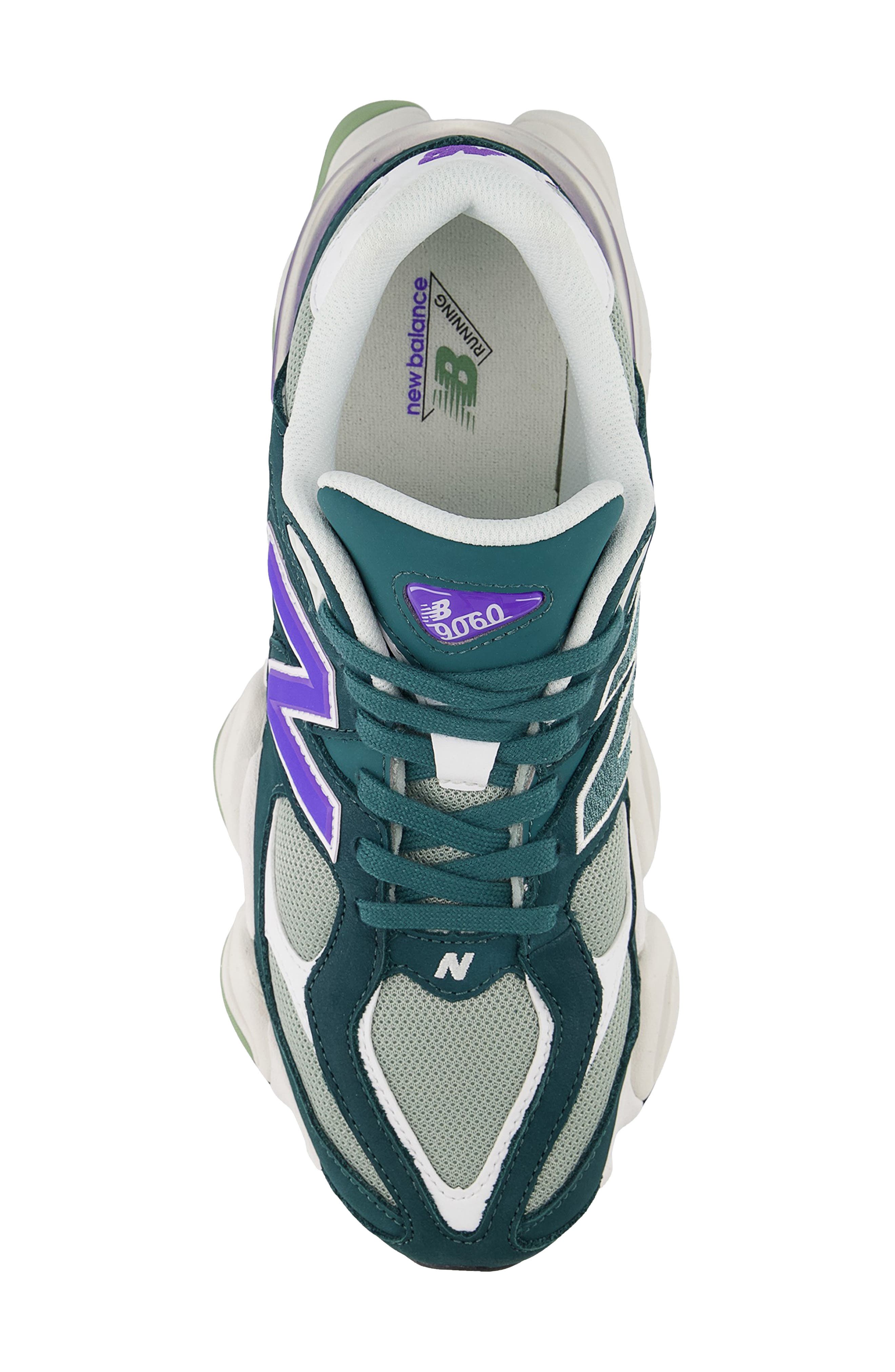 New Balance Gender Inclusive 9060 Sneaker, Alternate, color, New Spruce/ Electric Indigo