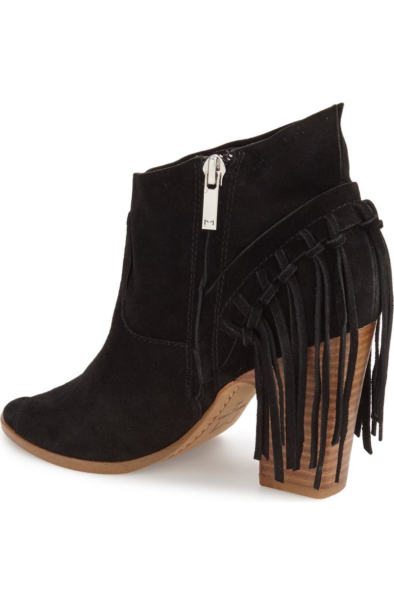 Marc Fisher LTD 'Onita' Fringe Peep Toe Bootie, Alternate, color,