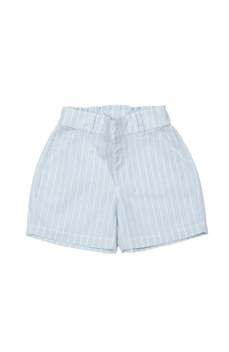 Cuclie Linen Shorts - Lt.Blue Striped, Main, color, Light Blue