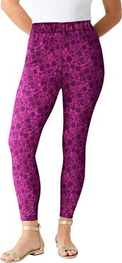 Roaman's Plus Size Essential Stretch Ankle Length Pull On Legging