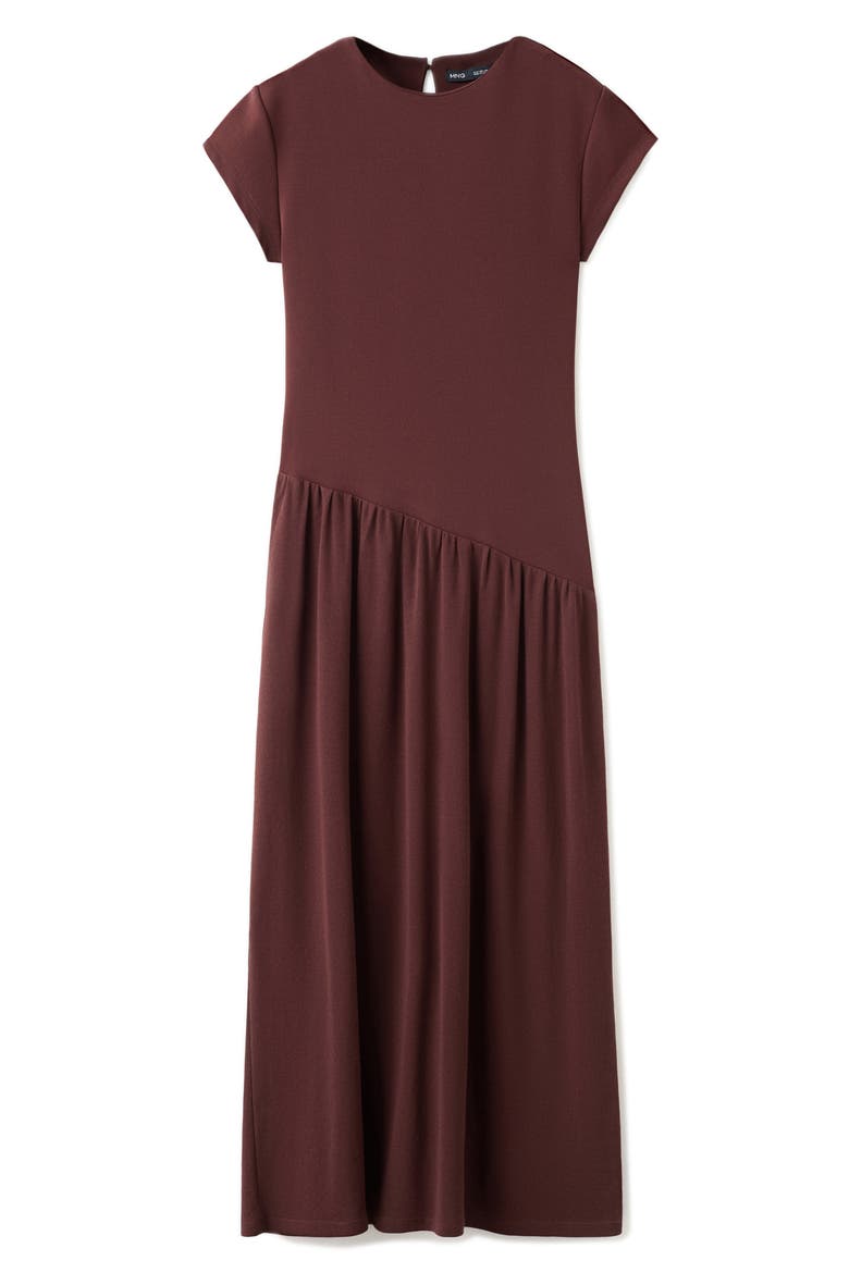 Asymmetric Midi Dress, Main, color, BURGUNDY