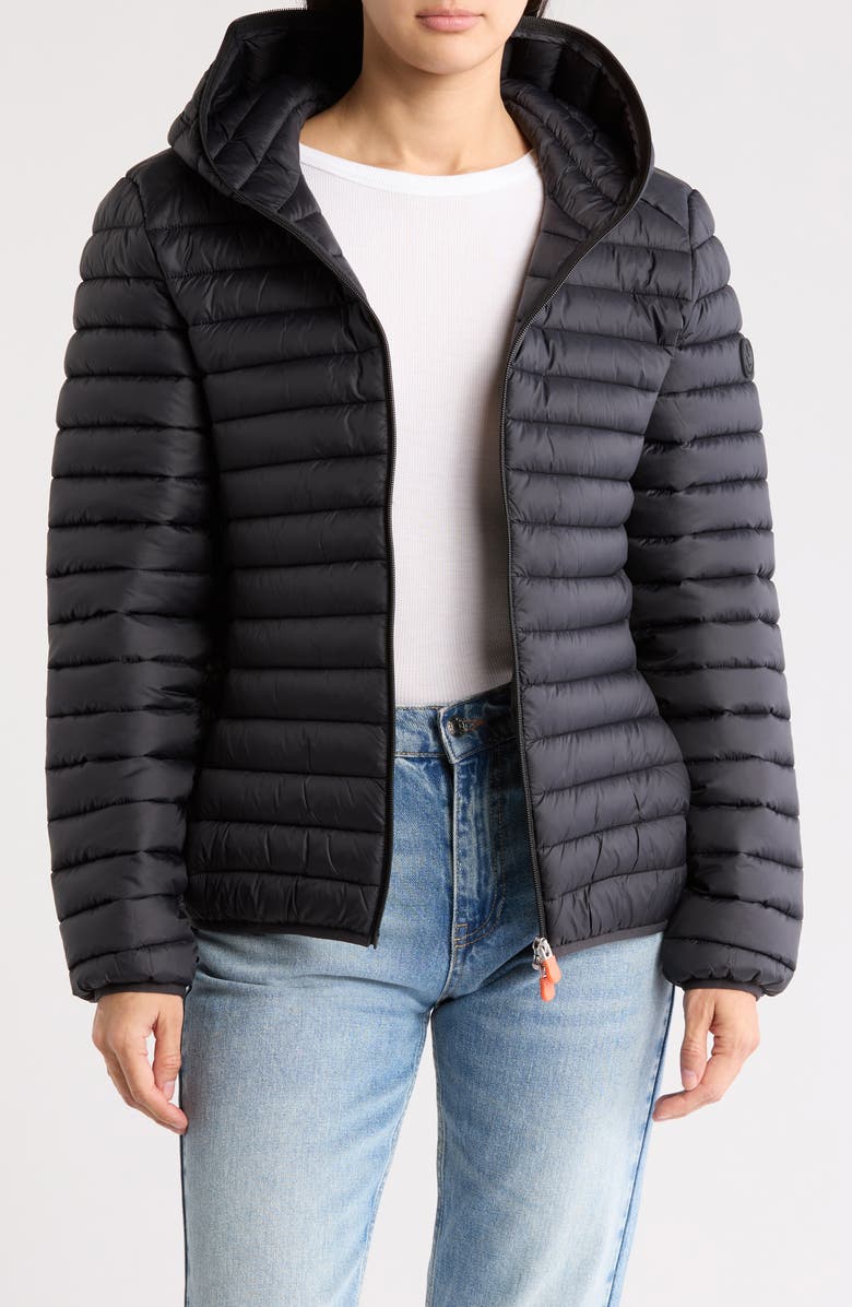 Save The Duck Basic Packable Hooded Jacket, Alternate, color, 