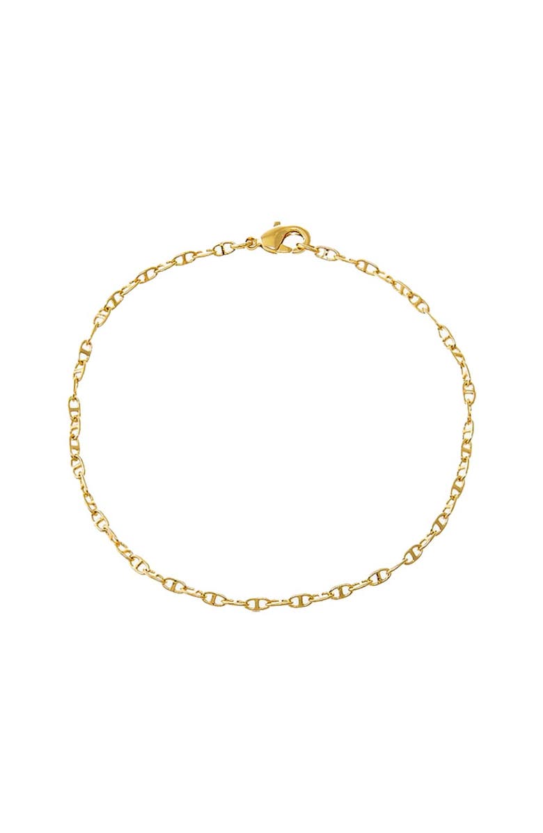 BY ADINA EDEN Solid Mariner Chain Anklet, Main, color,