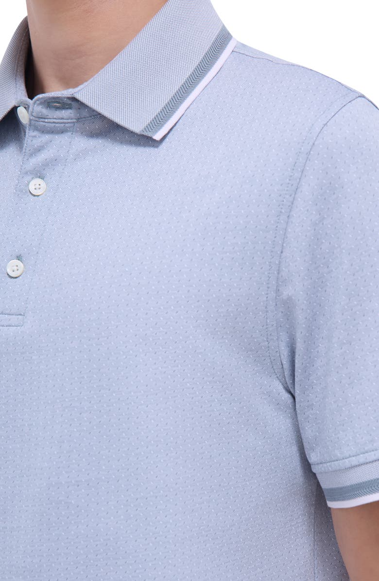 Bugatchi Speckled Bird's Eye Cotton Polo, Alternate, color,