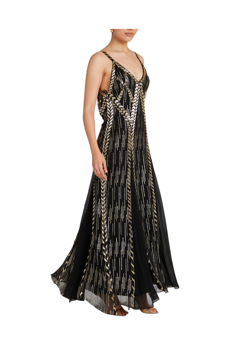Viola Strappy Dress, Alternate, color, Black