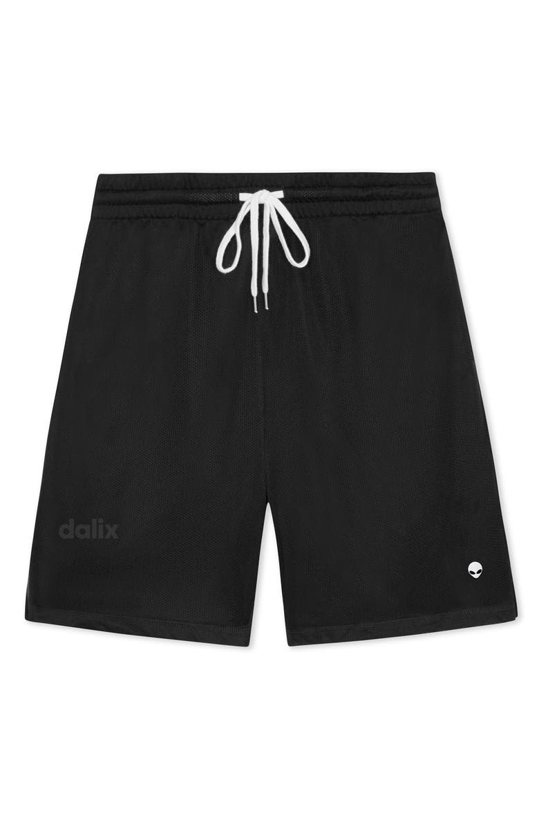 Dalix Mens Lil Alien Midweight Court Short, Main, color, Black