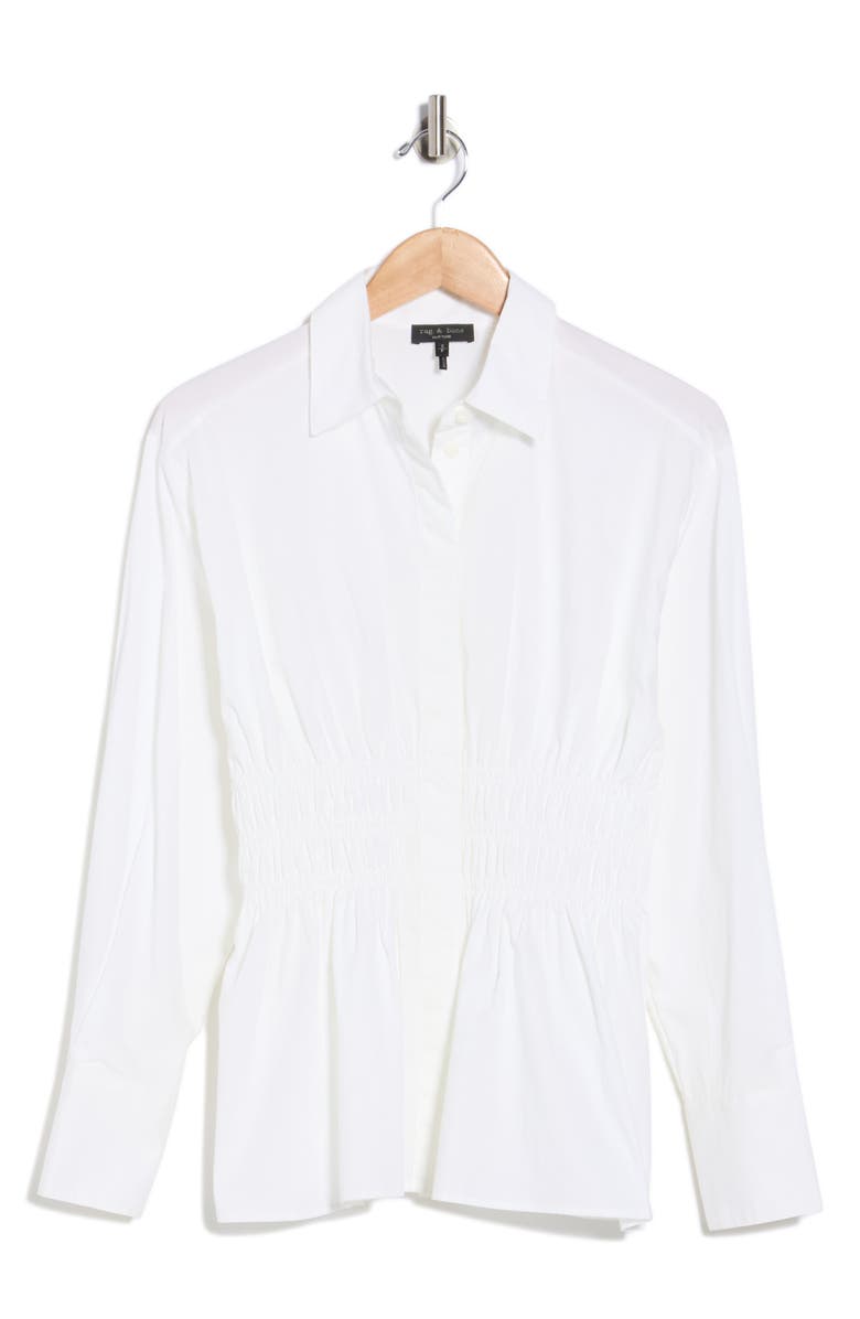 rag & bone Sly Poplin Shirt, Alternate, color, White