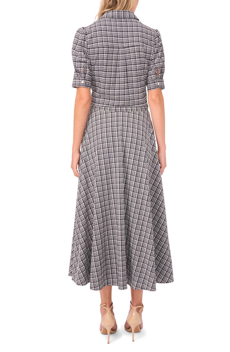 Vince Camuto Plaid Puff Sleeve Button-Up Top, Alternate, color,