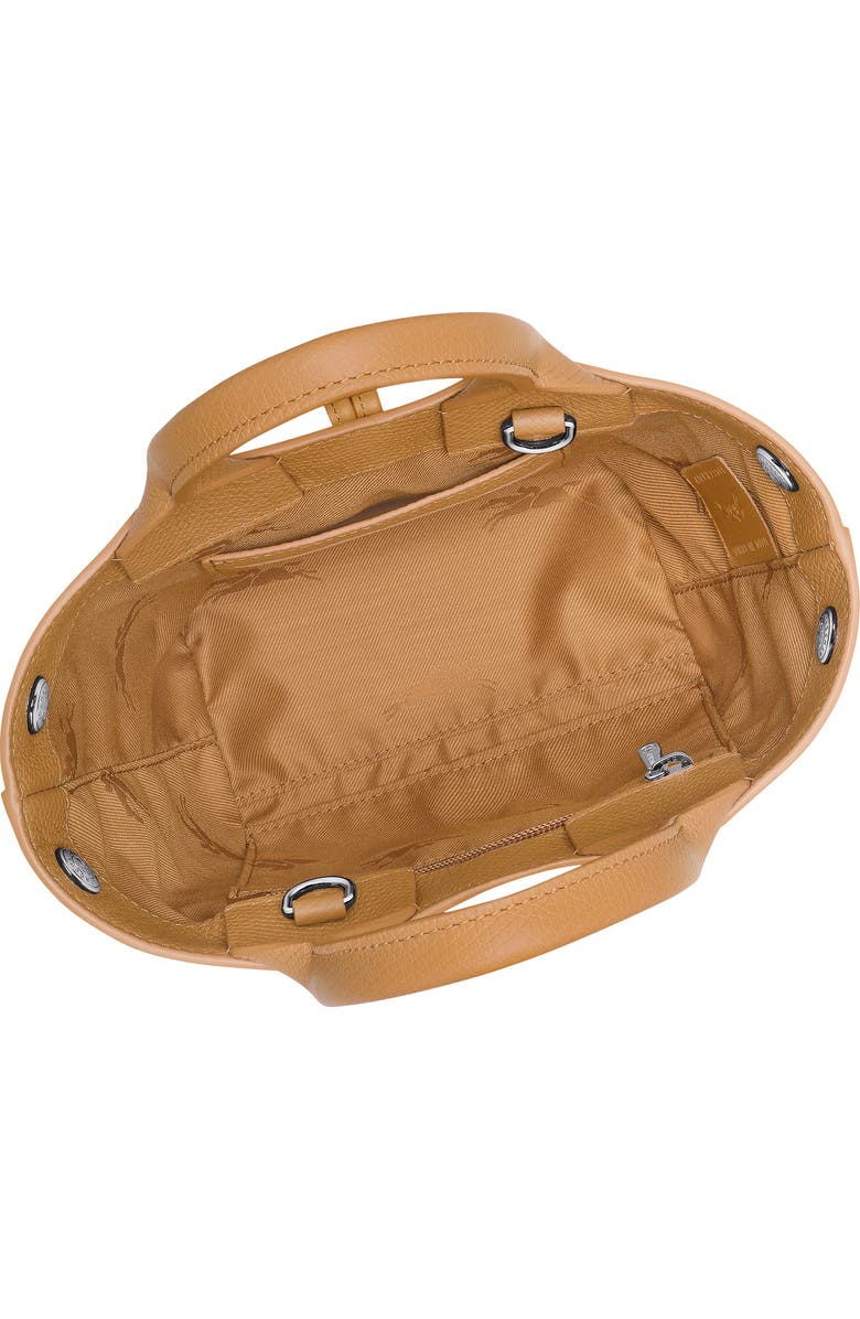 Longchamp Le Roseau Leather Top Handle Bag, Alternate, color, Walnut