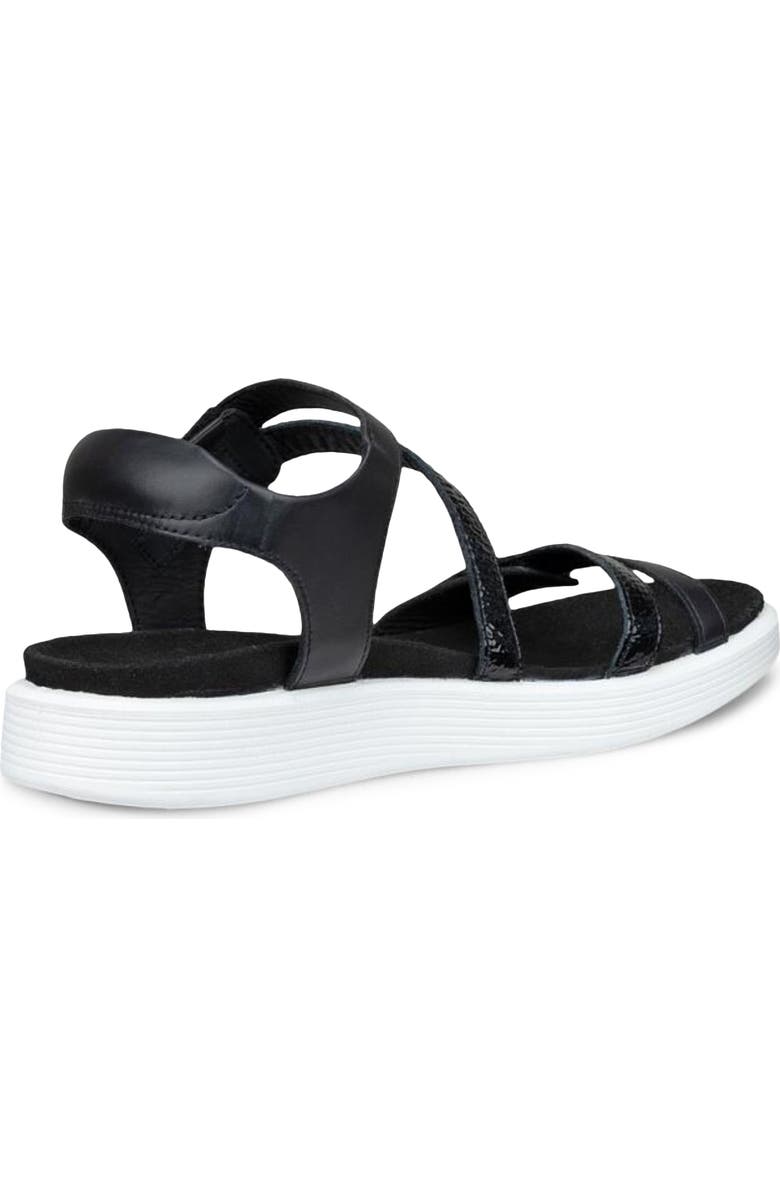 ECCO Soft Three Strap Sandal, Alternate, color, Black/ Black