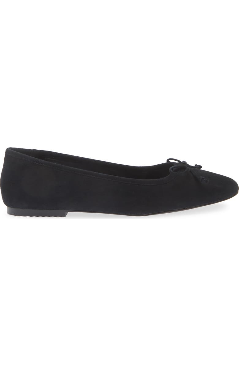Steve Madden Malinda Genuine Cow Hair Ballet Flat, Alternate, color, Black Suede