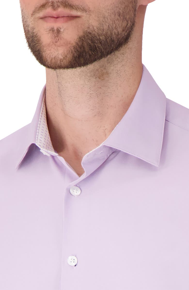 Report Collection Solid Slim Fit Stretch Dress Shirt, Alternate, color, 56 Lavender