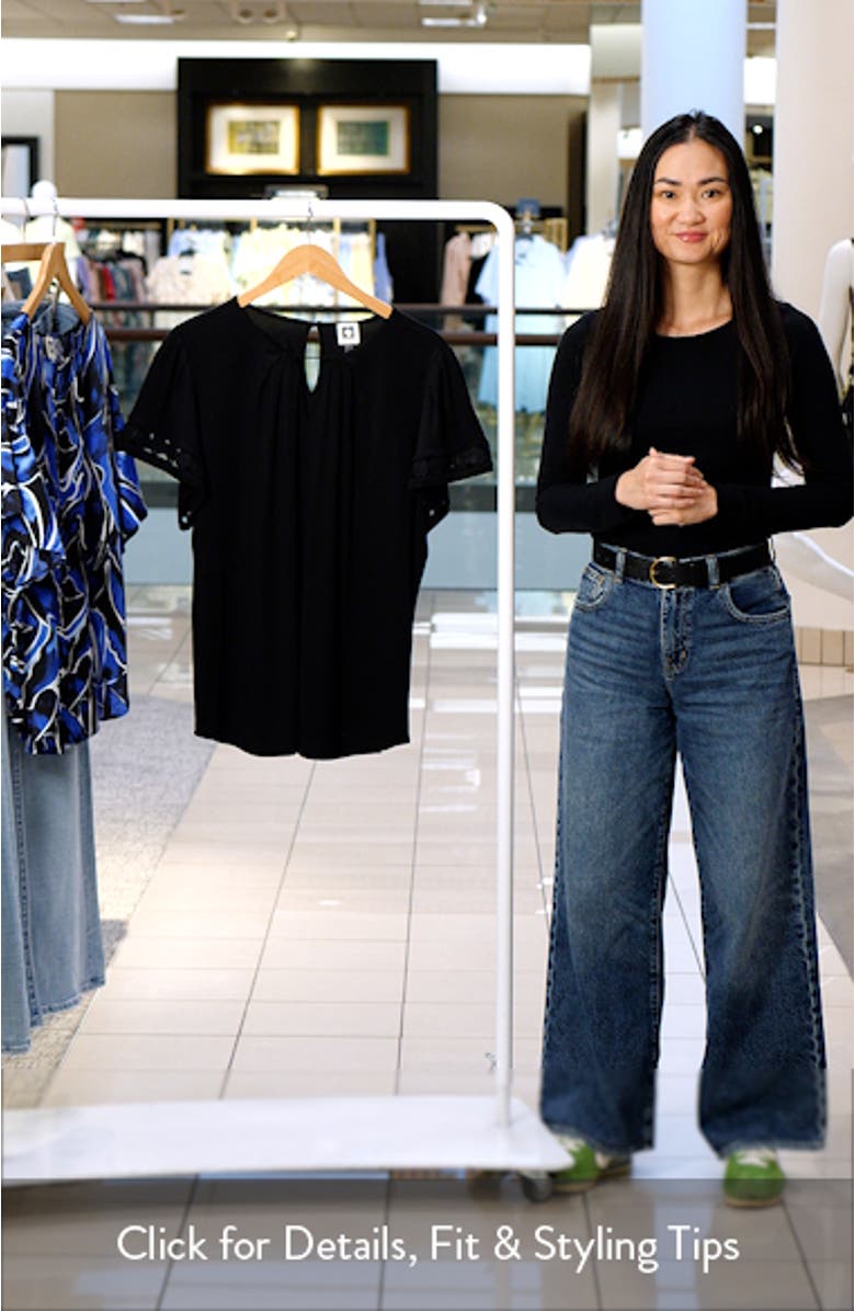 Harmony Pleat Neck Embellished Top, sales video thumbnail