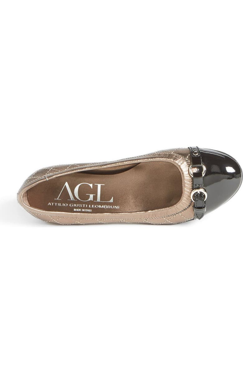 AGL Attilio Giusti Leombruni Quilted Ballet Flat, Alternate, color,