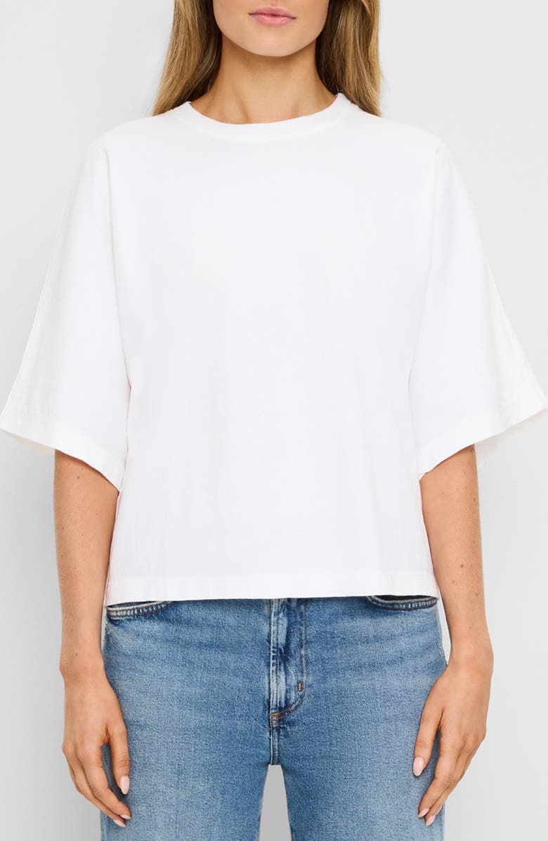 Michael Stars Callista Cape Sleeve Supima<sup>®</sup> Cotton T-Shirt, Main, color, White