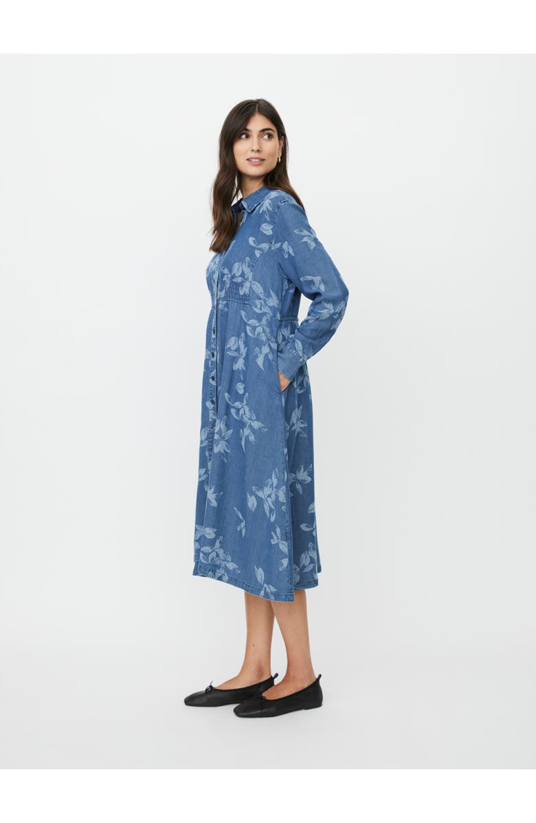 Masai Copenhagen MaNokolo Floral Print Midi Dress, Alternate, color, Blue Denim