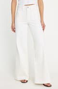 Good American Good Waist Patch Pocket High Waist Palazzo Jeans