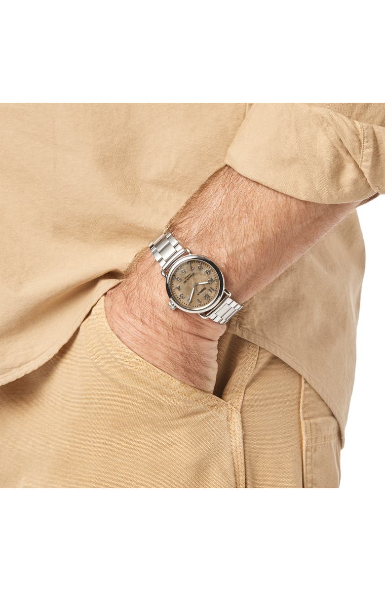 Shinola Runwell Petoskey Bracelet Watch, 41mm, Alternate, color,