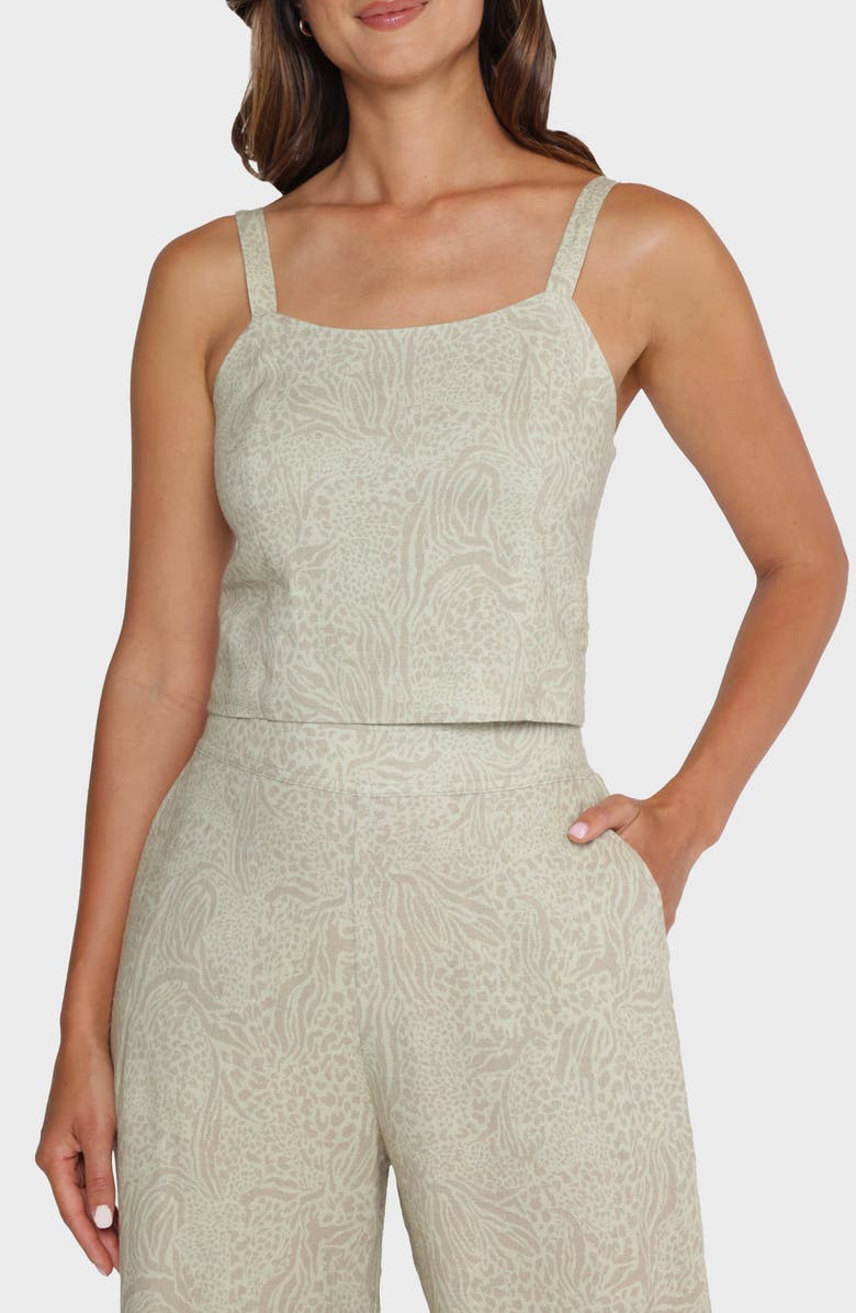 matty m. Abigail Linen Blend Camisole, Main, color, Pistachio