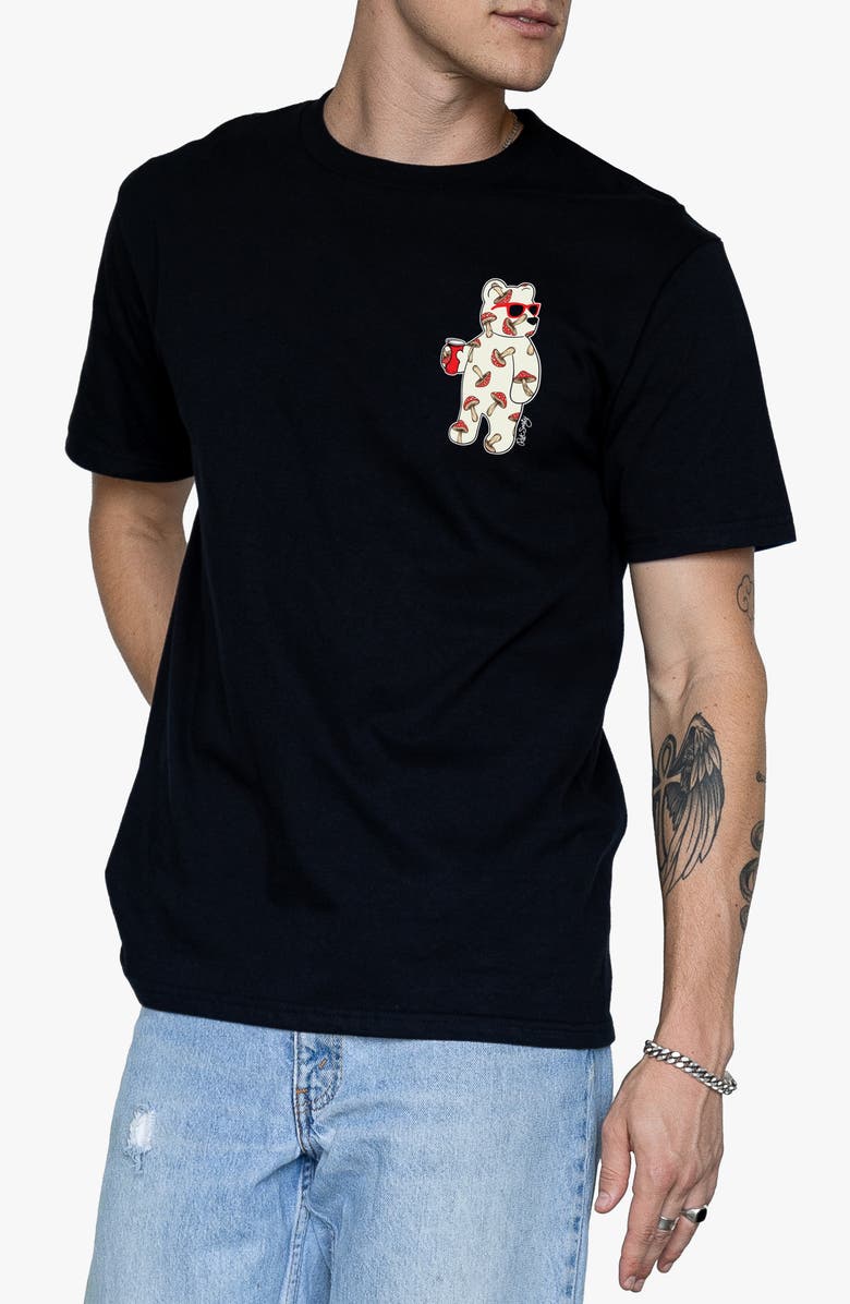 RIOT SOCIETY Mushroom Bear Graphic T-Shirt, Main, color,