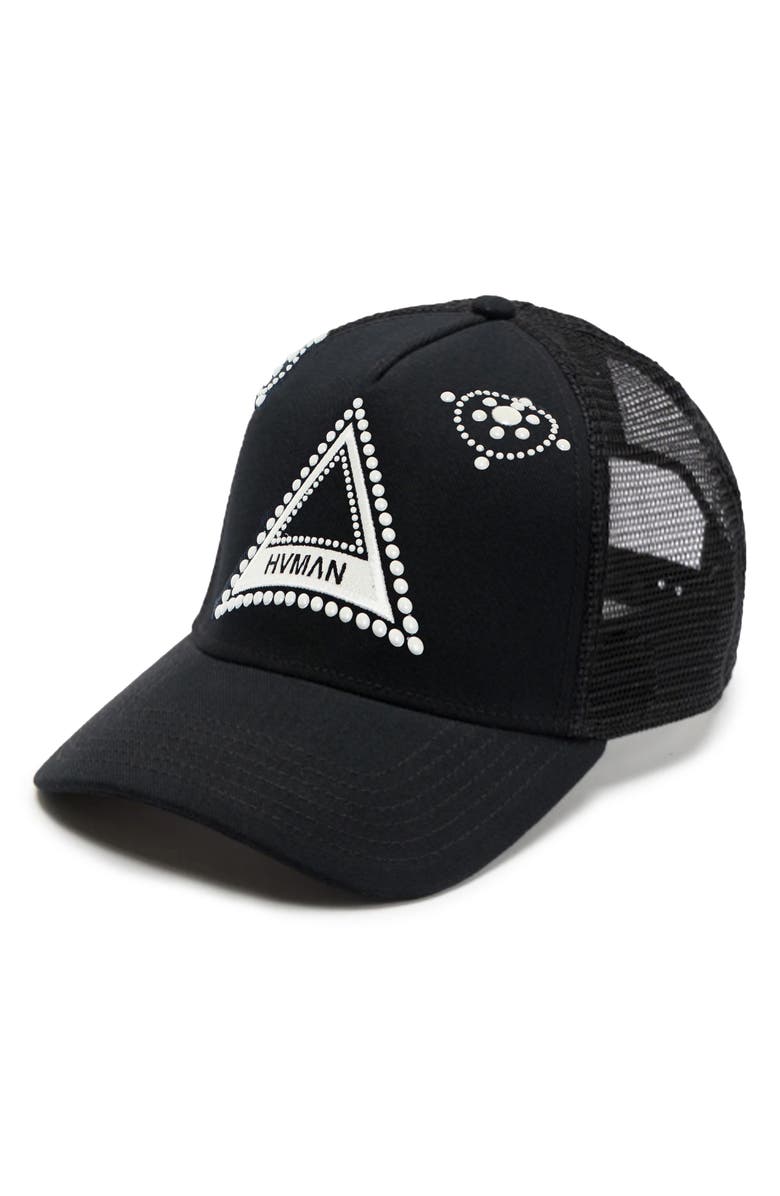 Cult of Individuality Triangle Logo Snapback Trucker Hat, Main, color,